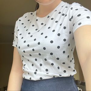 Black & white polka dot shirt